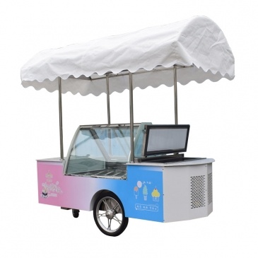 Bergerak es krim paparan troli