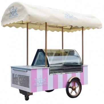 Bergerak es krim paparan troli
